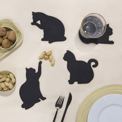 Black Cats Magnetic Coaster Pack