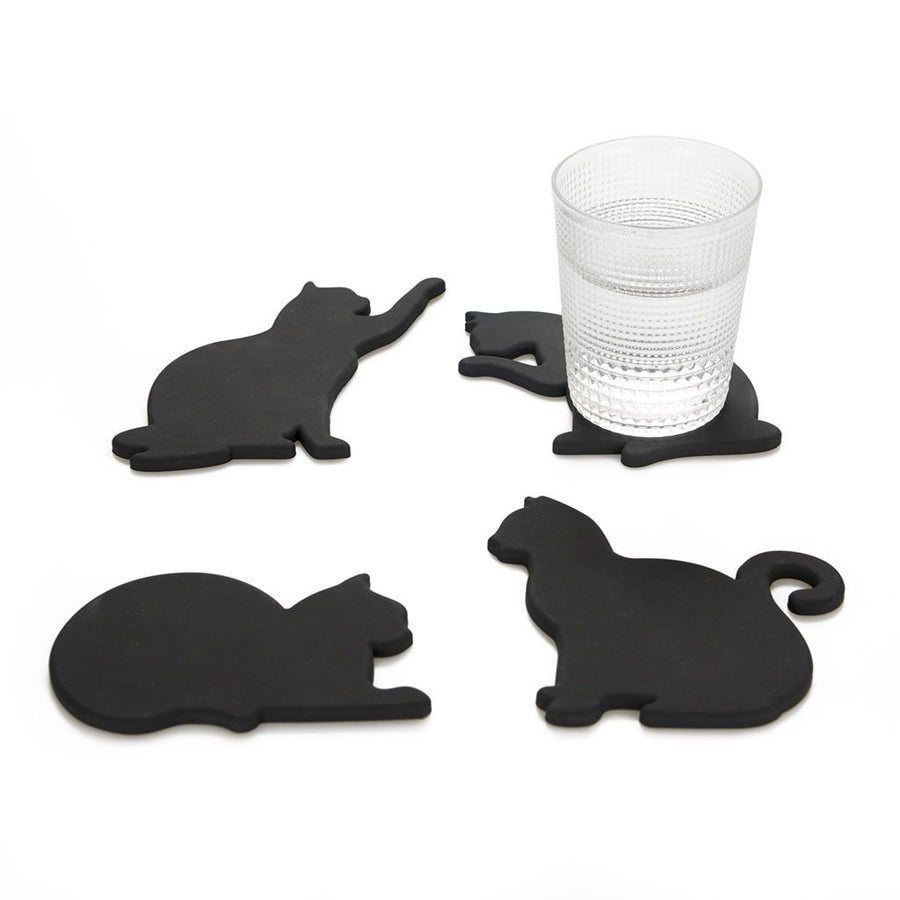 Black Cats Magnetic Coaster Pack