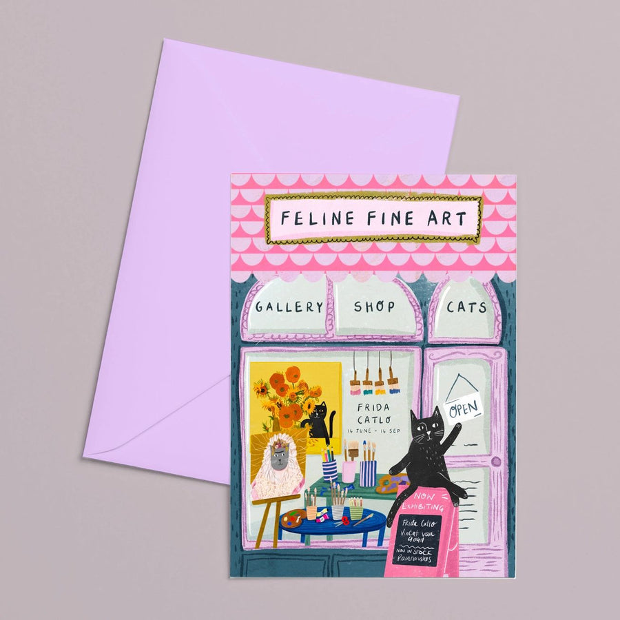 Feline Fine Art Shop Cat Card