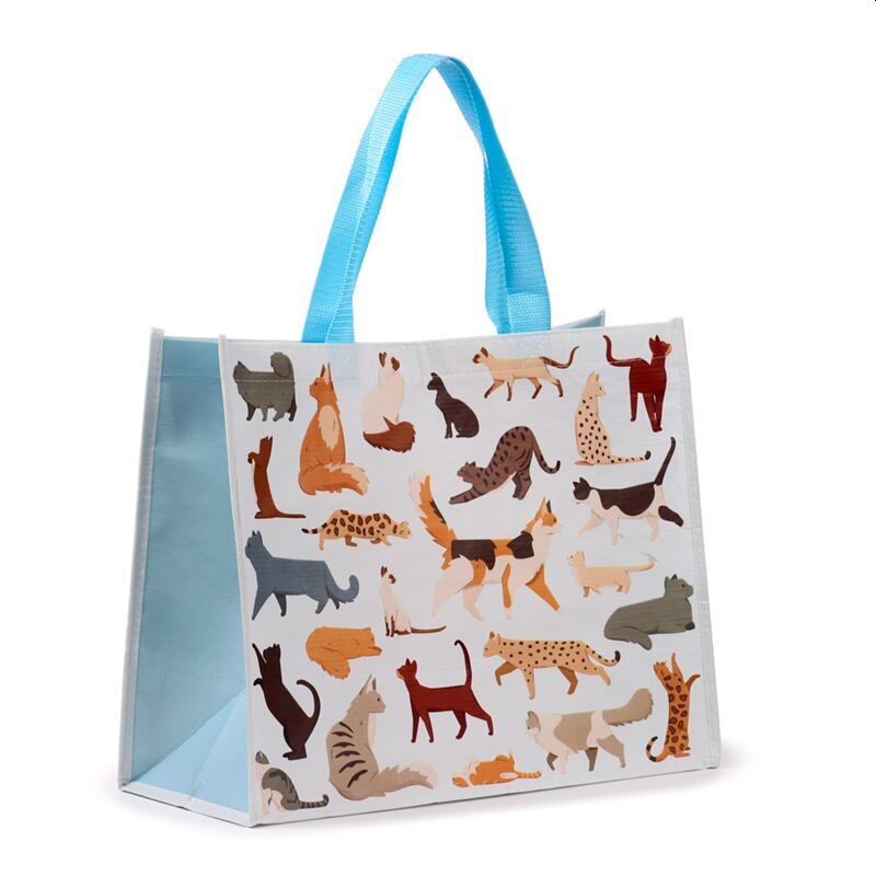 Feline Fine Cats Recycled Shopper Bag, Twin Pack