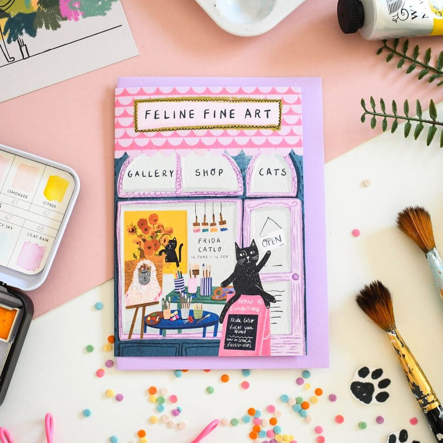 Feline Fine Art Shop Cat Card
