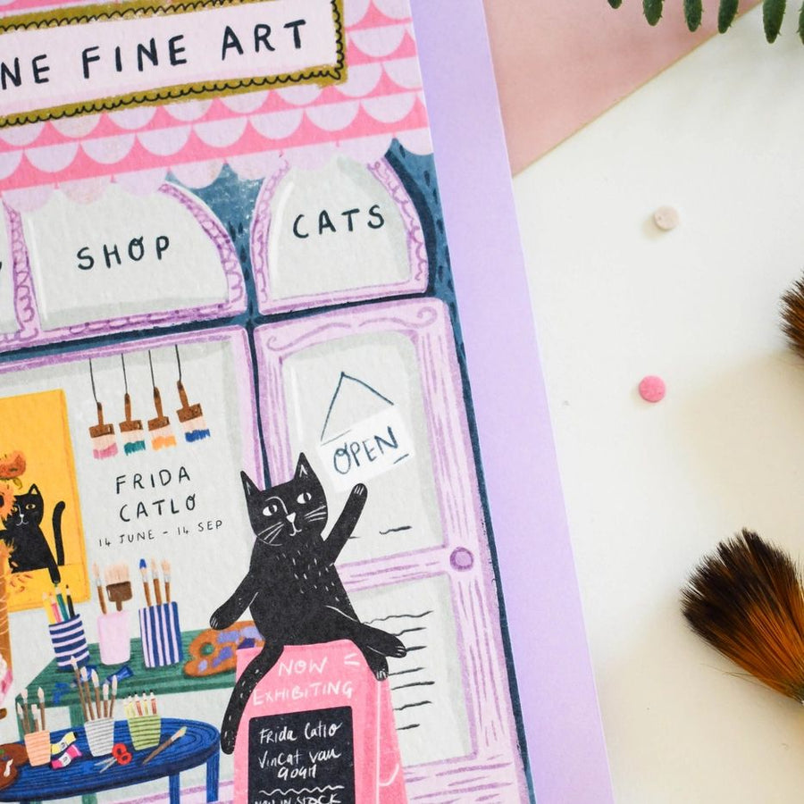 Feline Fine Art Shop Cat Card