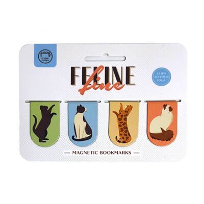 Magnetic Cat Bookmarks, 4 pack