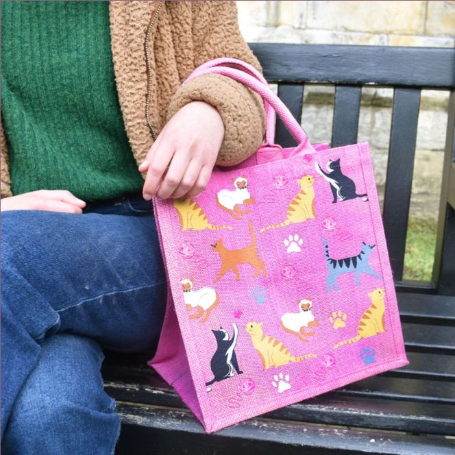 Fair Trade Jute Feline Bag