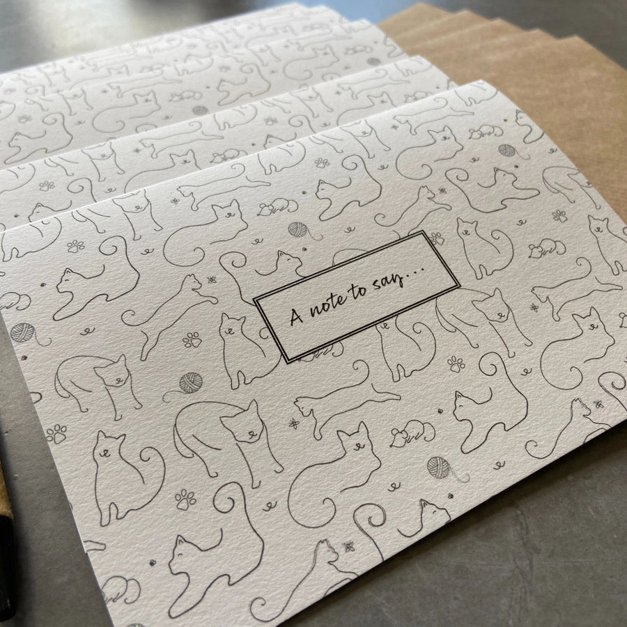 Hand Drawn Cats Notecards