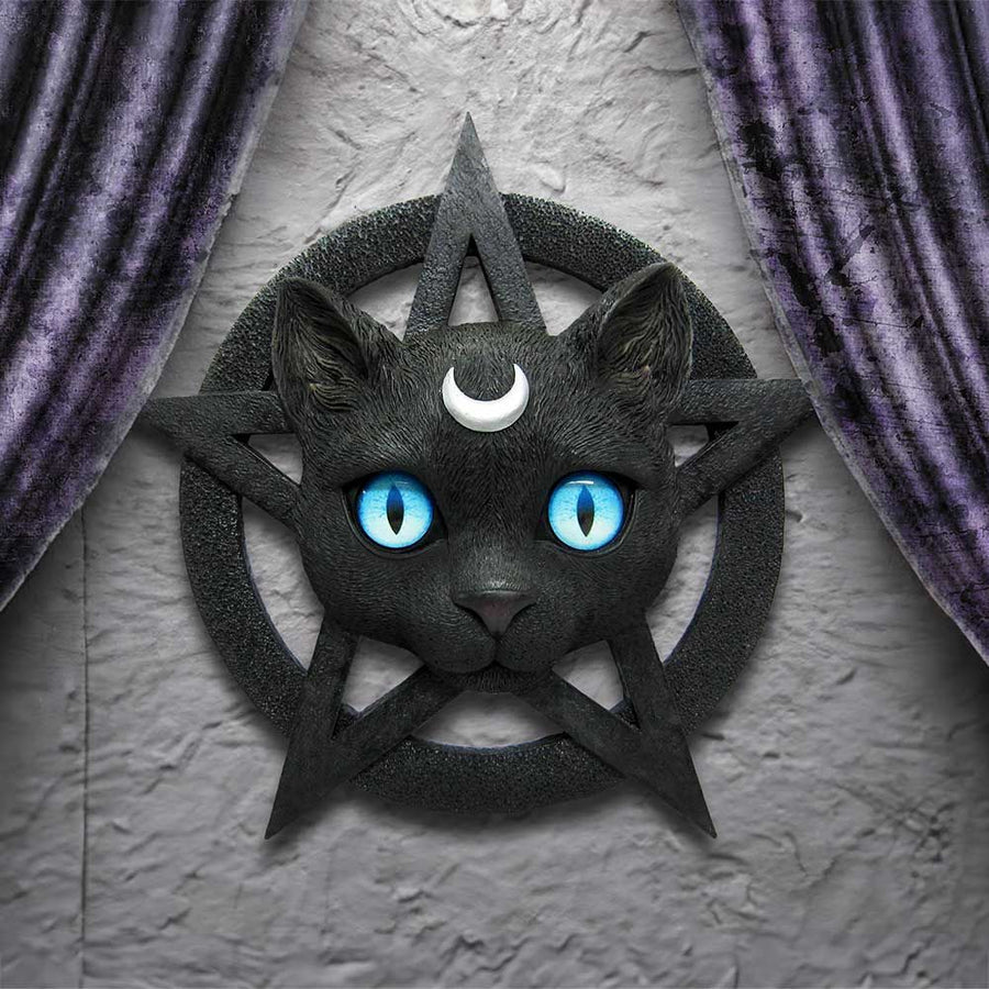 Feline Worship Pentacle Wall Plaque