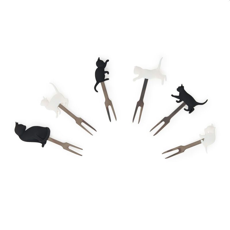 Feline Aperitif Forks, set of 6