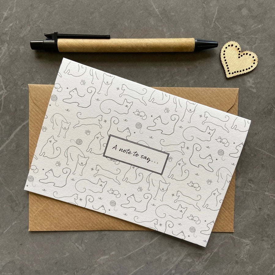 Hand Drawn Cats Notecards