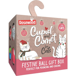 Festive Cat Toy Balls, 8 pack