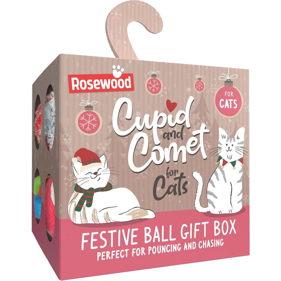 Festive Cat Toy Balls, 8 pack