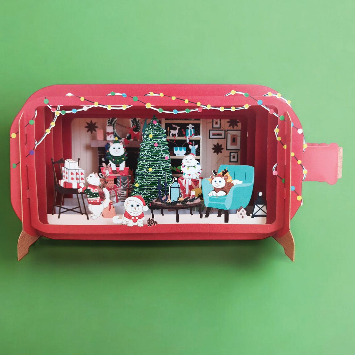 Christmas Cats Pop-up Christmas Card