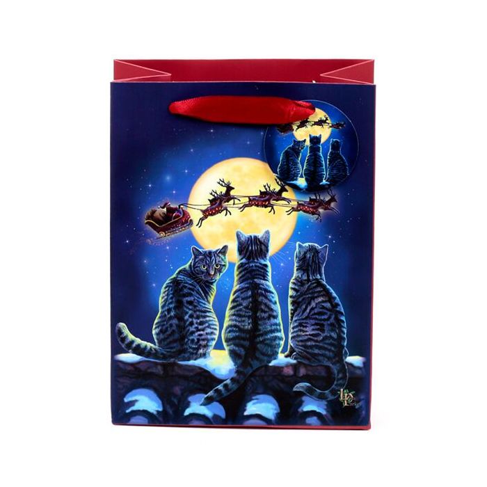 Lisa Parker Christmas Cats Gift Bag, pack of 5