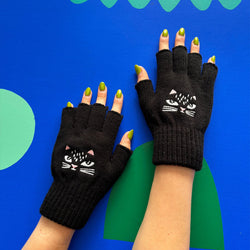 Feline Fingerless Gloves
