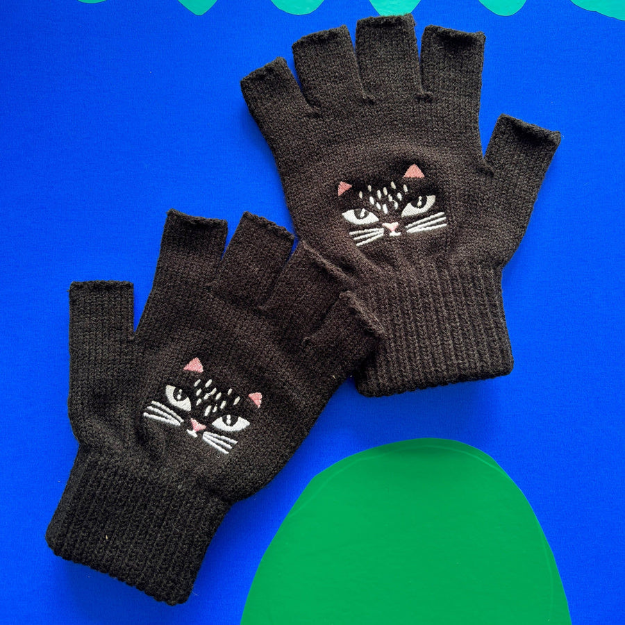 Feline Fingerless Gloves