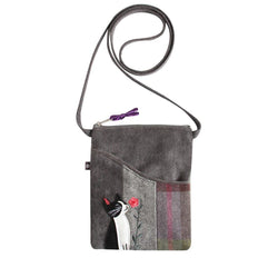 Flower Kitten Tweed Sling Bag