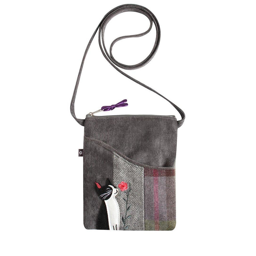 Flower Kitten Tweed Sling Bag