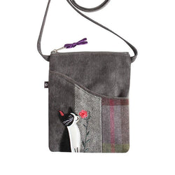 Flower Kitten Tweed Sling Bag