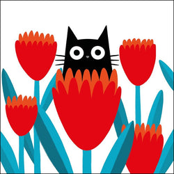 Flower Bed Greetings Card