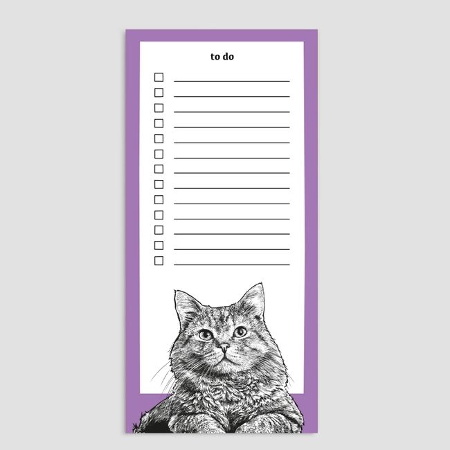 Fluffy Cat Magnetic Memo Pad