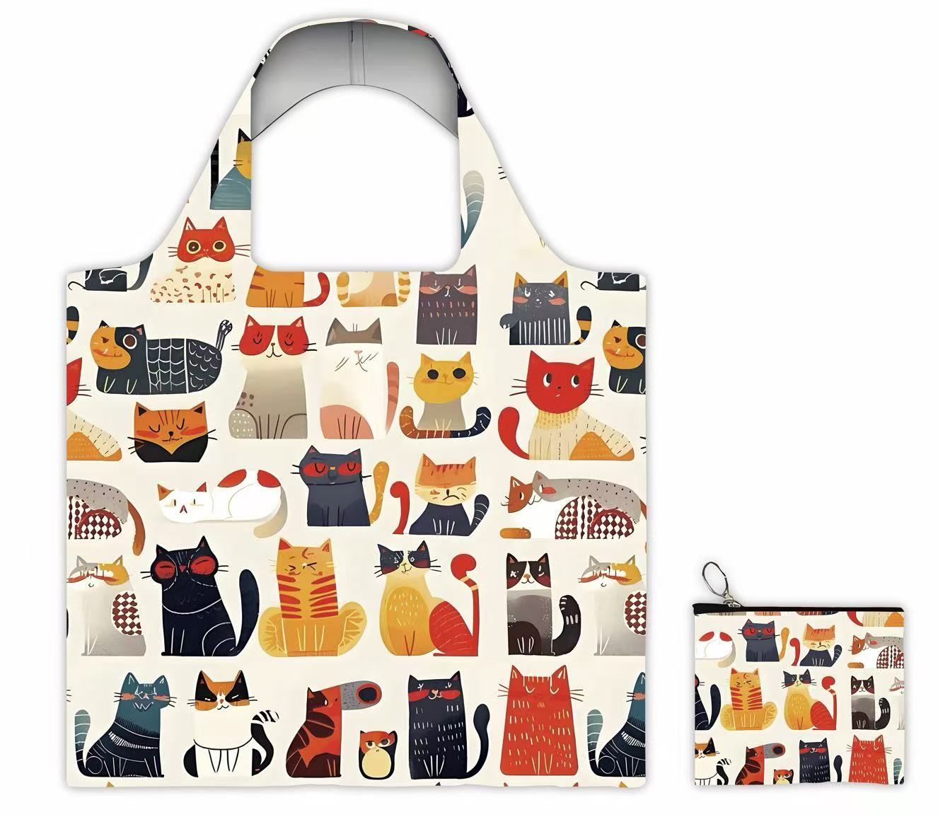 Autumn Kitties Packable Bag