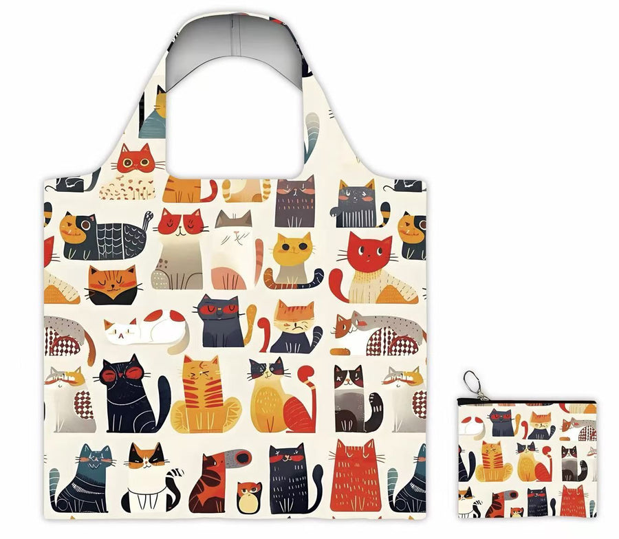 Autumn Kitties Packable Bag