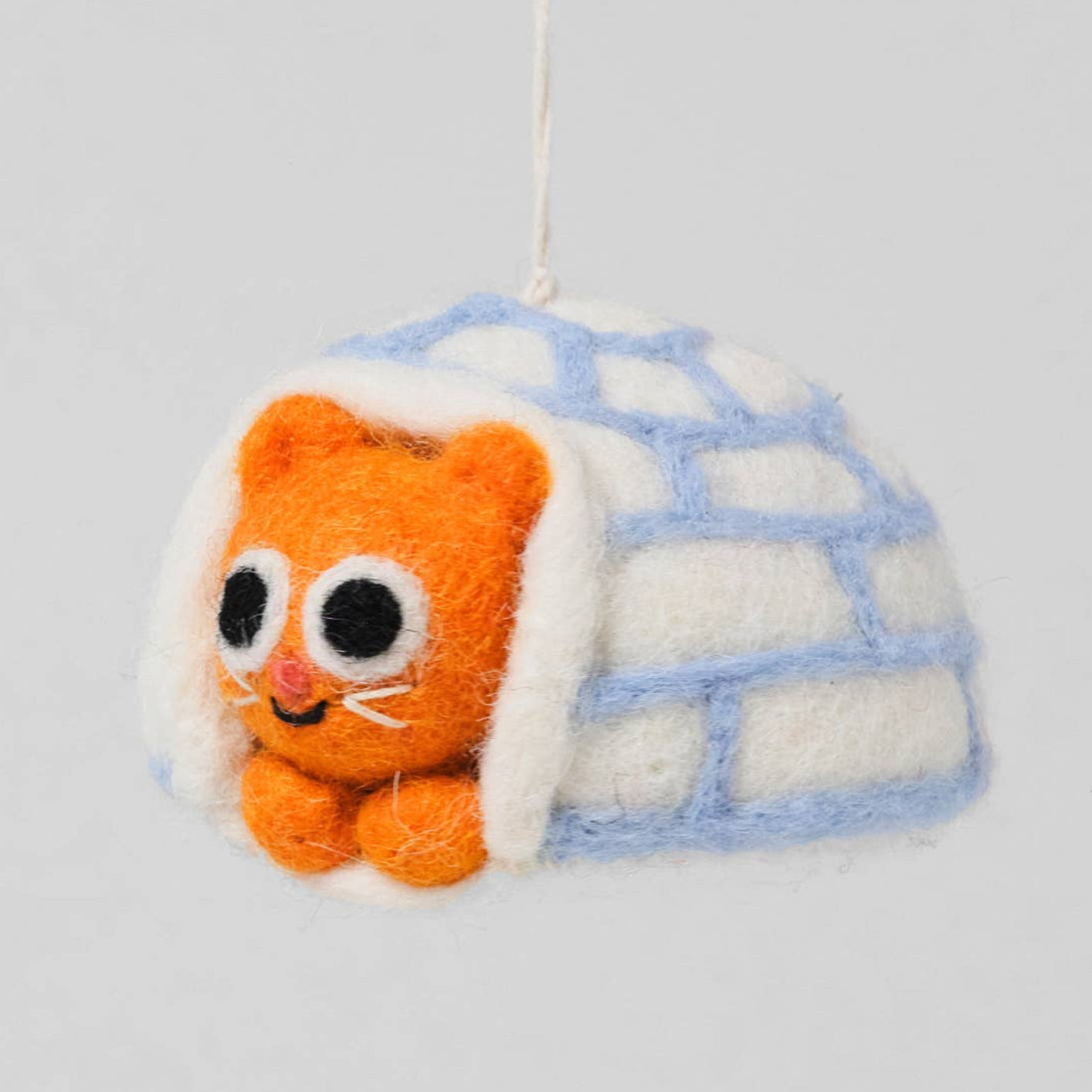 Frosty Cat Hanging Felt Decoration