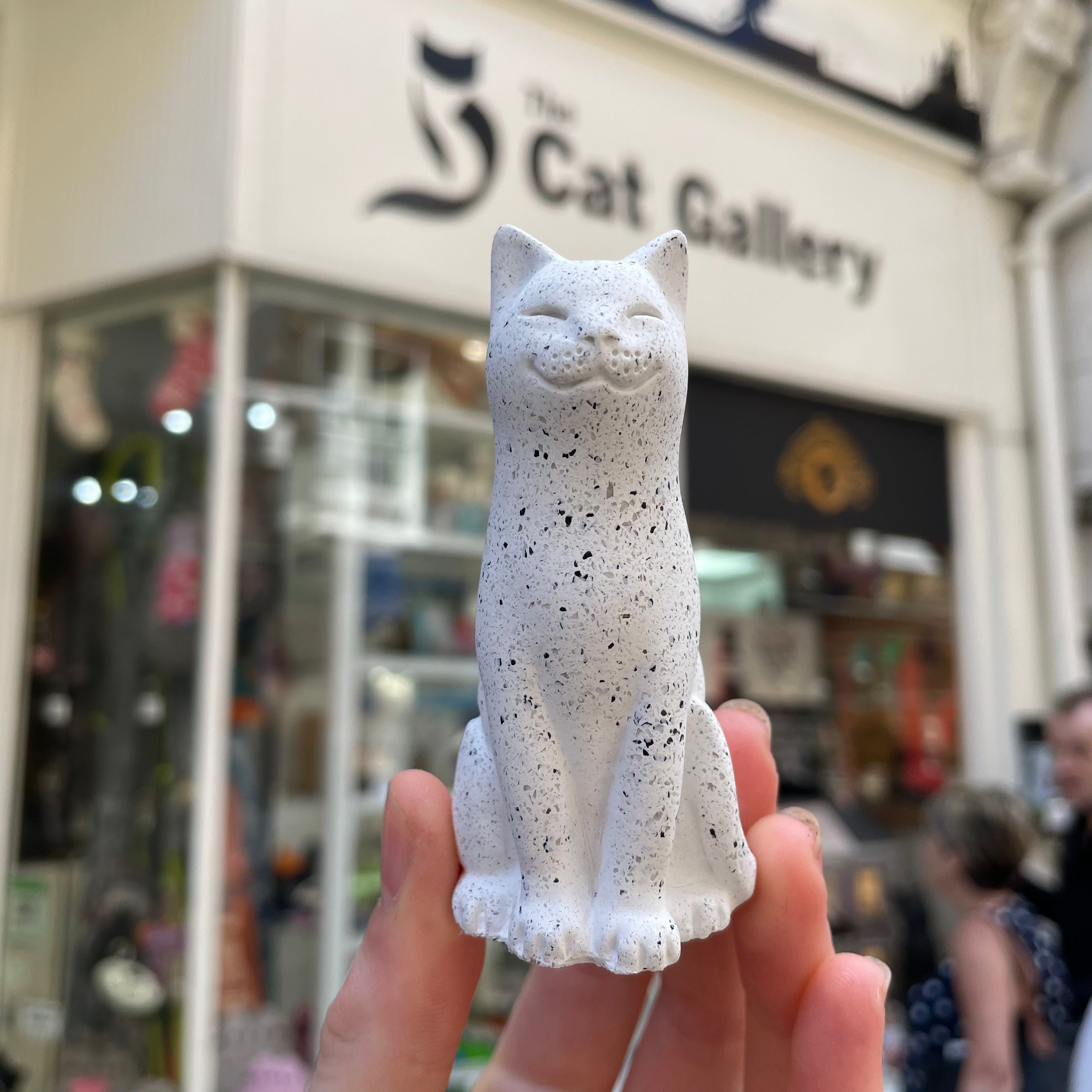 Silver Granite Original Lucky Cat