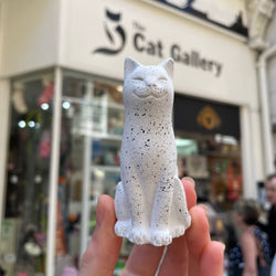 Silver Granite Original Lucky Cat