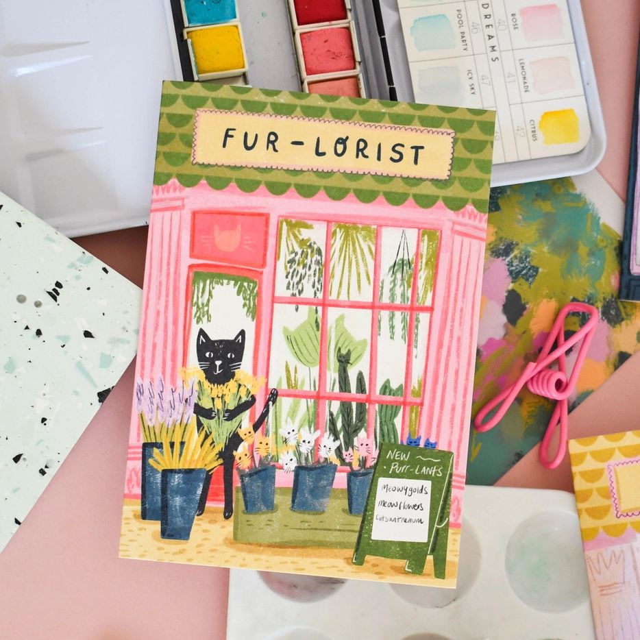 Fur-Lorist Cat Card