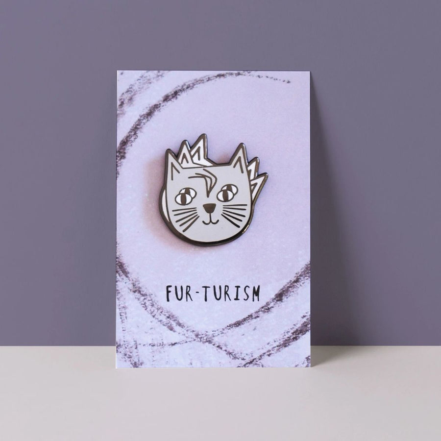 Fur-Turism Cat Art Meowment Pin