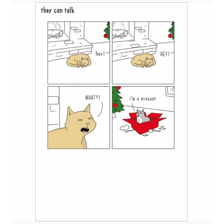 Furry Surprise Christmas Card