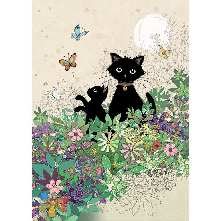 Garden Kitties Card by Bug Art