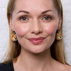 Ginger Cat Felt Earrings