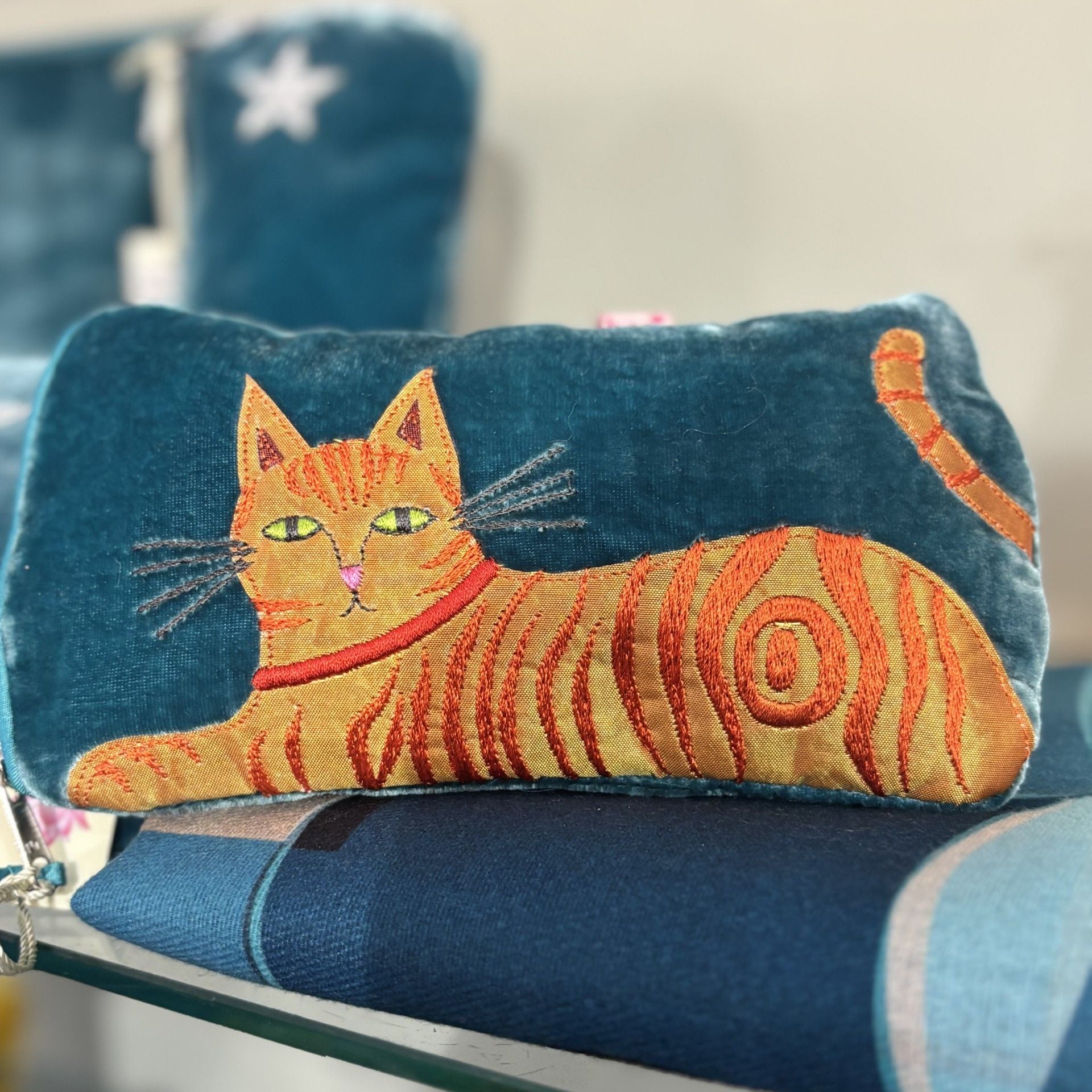 Ginger Cat Velvet Glasses Case