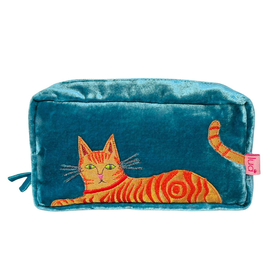 Ginger Cat Velvet Pouch