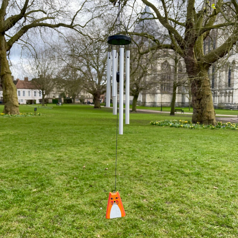 Fair Trade Ginger Cat Windchime