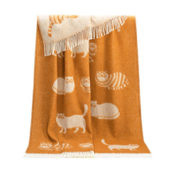 Ginger Cat Wool Throw
