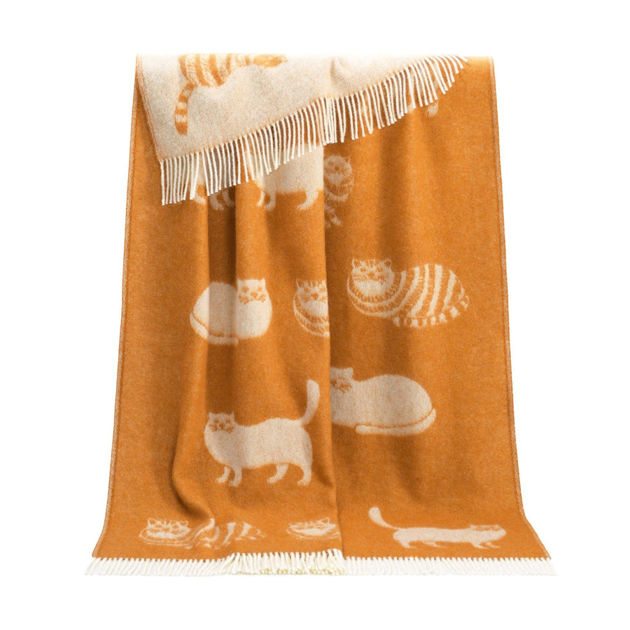 Ginger Cat Wool Throw