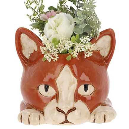 Ginger Cat Head Planter