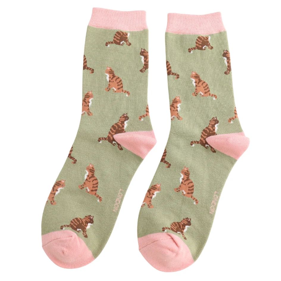 Ginger Tabby Cat Socks UK 4-7