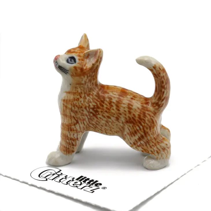 Ginger Kitten Porcelain Miniature, The Cat Gallery