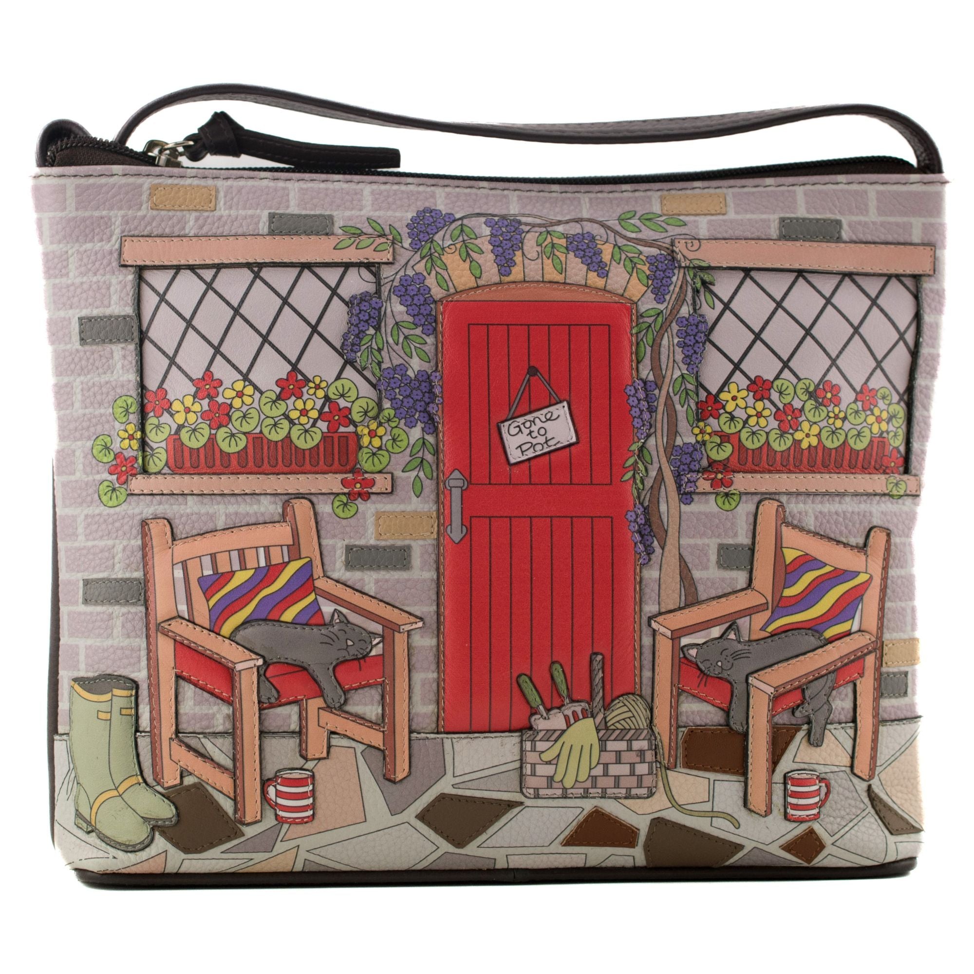 Gone to Pot Leather Cross Body Bag