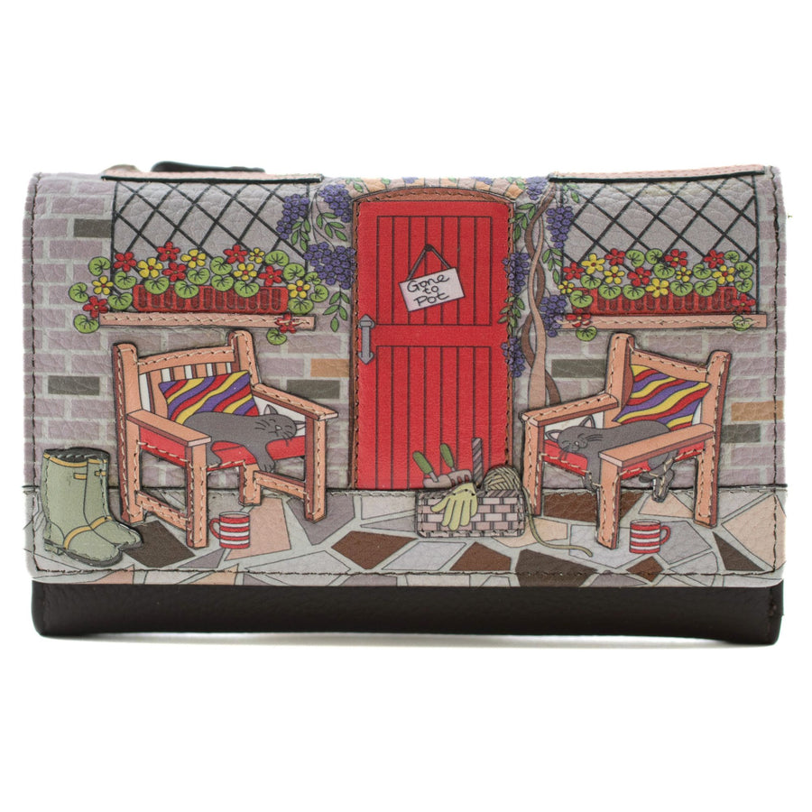Gone to Pot Tri-fold Leather purse