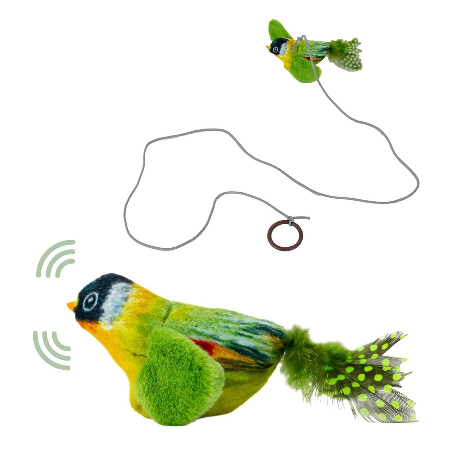 Chirping Birds Cat Toy on a string