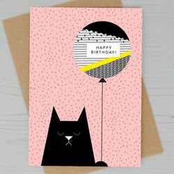 Grumpy Cat Birthday Balloon Card