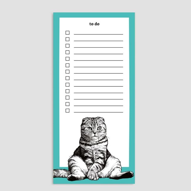 Miserable Cat Magnetic Memo Pad