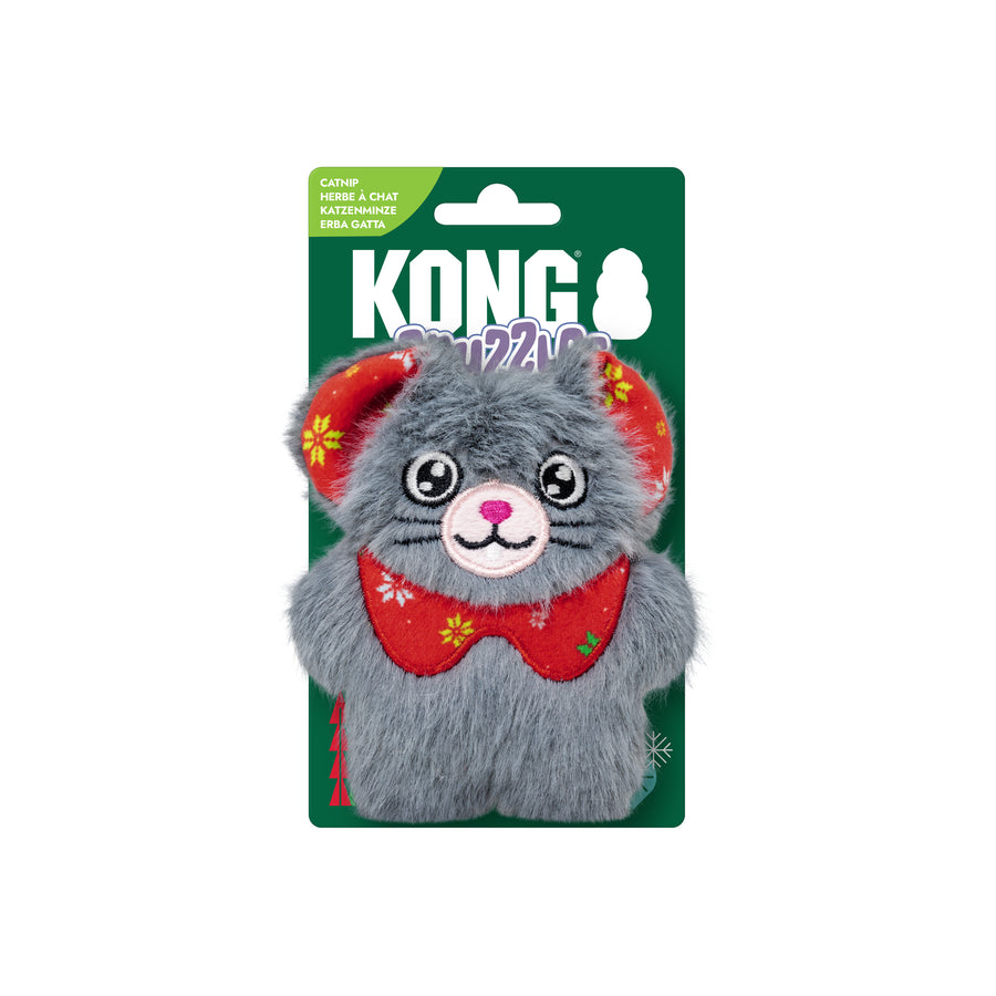 KONG Snuzzles Mouse on retail backing card which says it is a catnip toy