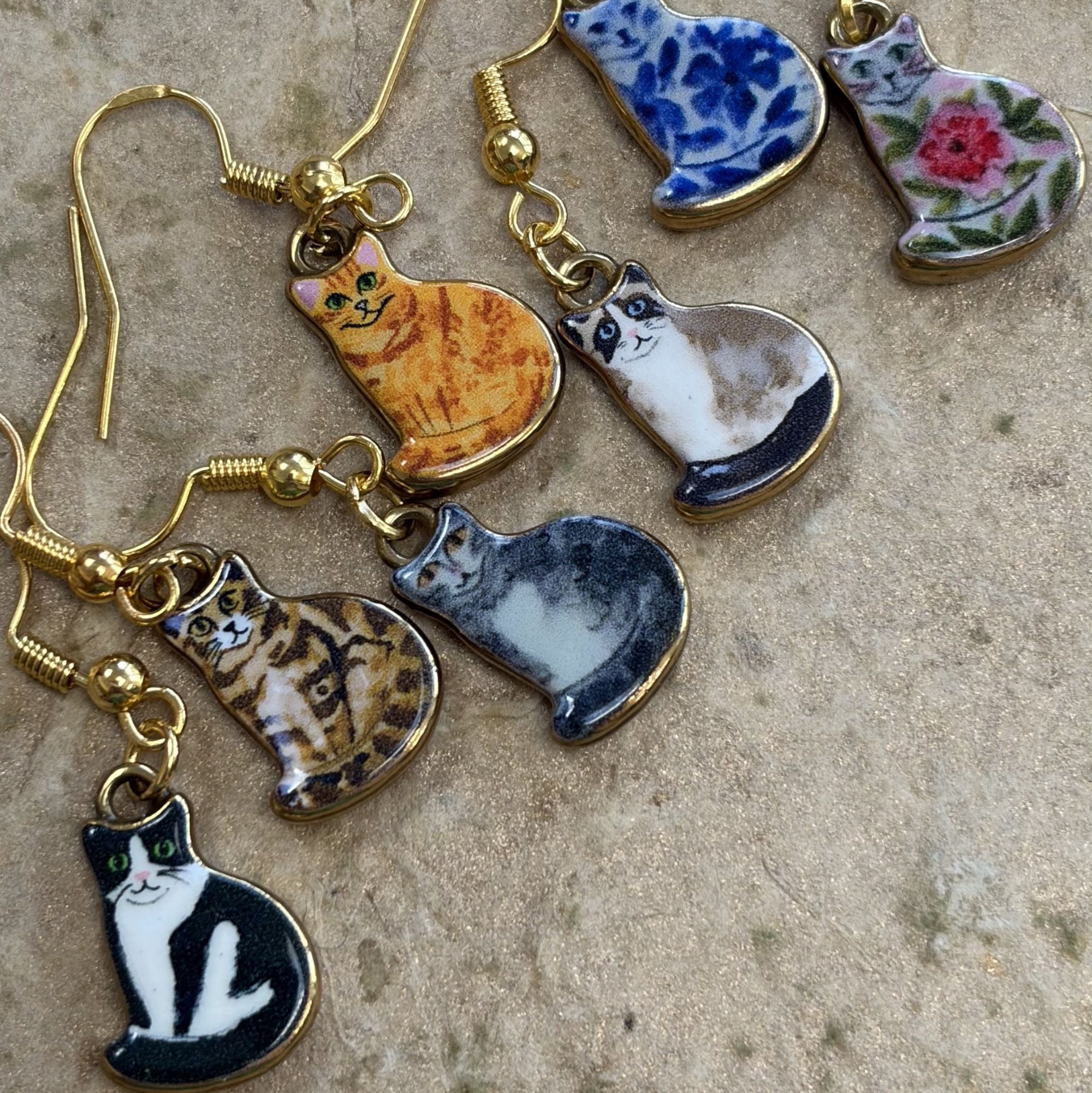 Hand Painted Cat Breed Earrings