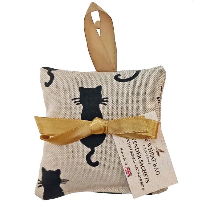 Black Cats Lavender Hanging Sachet Pair