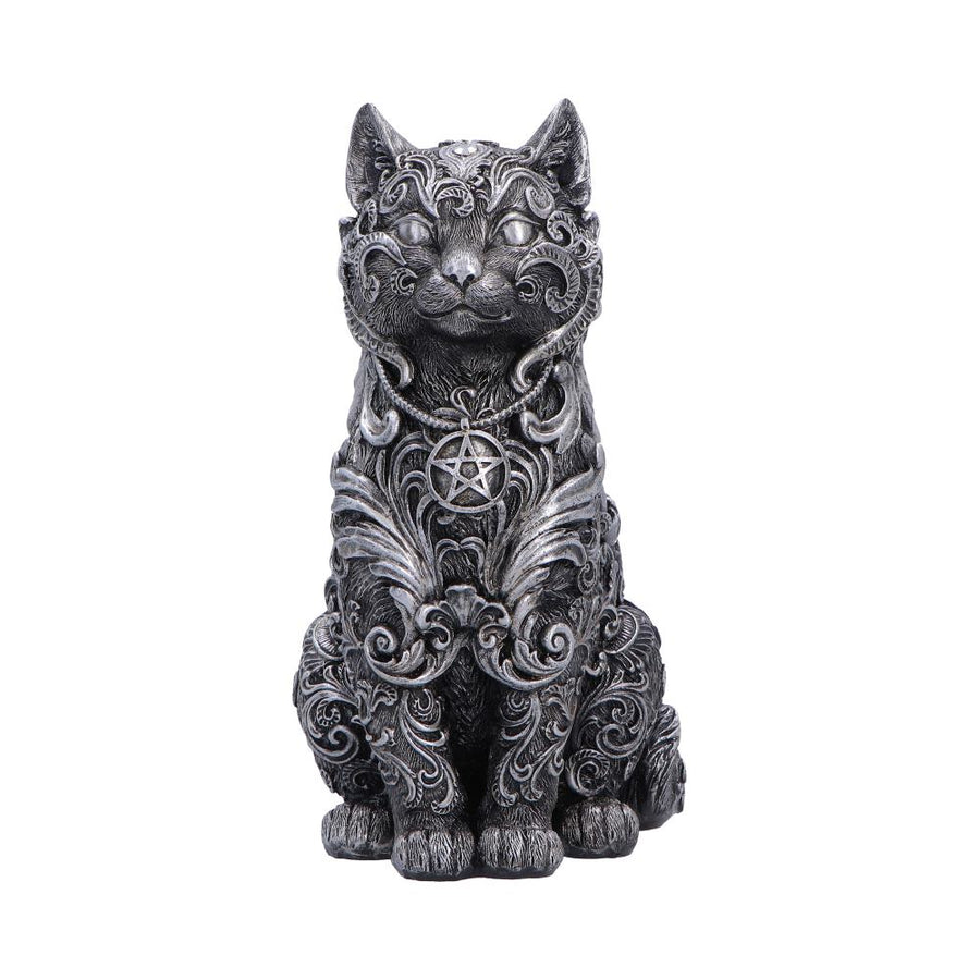 Hexbound Familiar Silver Cat Figurine